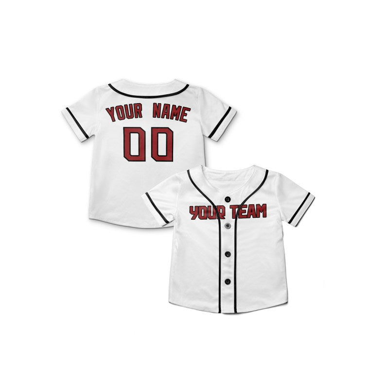 Personalized Cleveland White Baseball Jersey – Custom Name & Number, Kids & Adults-8