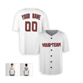 Personalized Cleveland White Baseball Jersey – Custom Name & Number, Kids & Adults-3