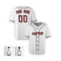 Personalized Cleveland White Baseball Jersey – Custom Name & Number, Kids & Adults-4