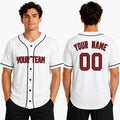 Personalized Cleveland White Baseball Jersey – Custom Name & Number, Kids & Adults-1