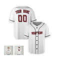 Personalized Cleveland White Baseball Jersey – Custom Name & Number, Kids & Adults-5