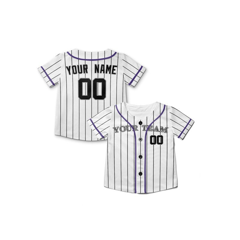 Personalized Colorado White Baseball Jersey – Custom Name & Number, Kids & Adults-8