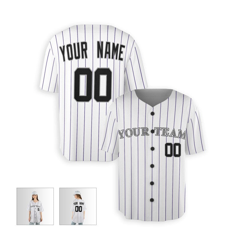 Personalized Colorado White Baseball Jersey – Custom Name & Number, Kids & Adults-5