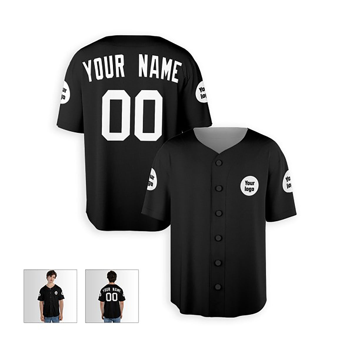 Personalized Detroit Baseball Jersey – Black Alternate Style, Custom Name & Number for Kids & Adults-3