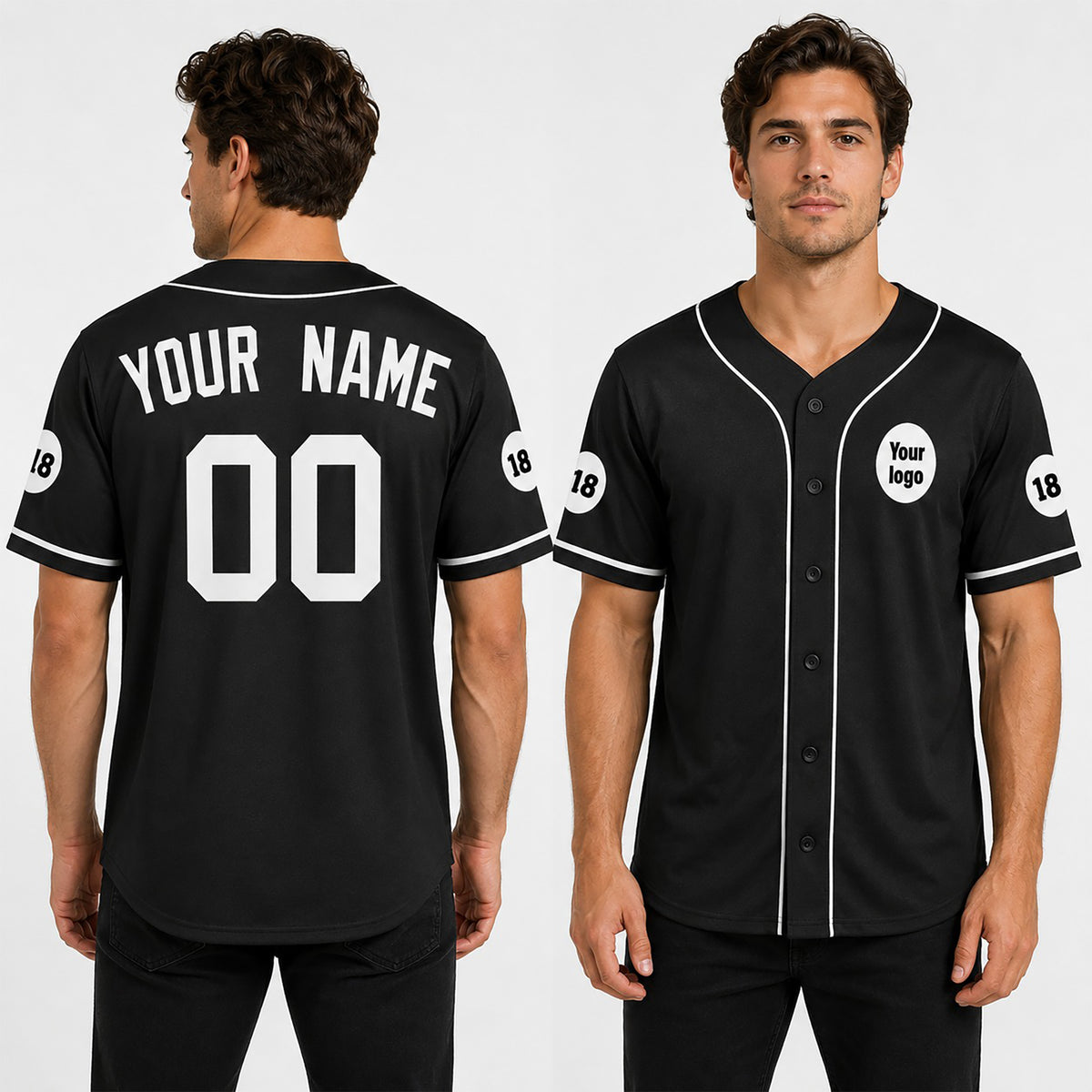 Personalized Detroit Baseball Jersey – Black Alternate Style, Custom Name & Number for Kids & Adults-1