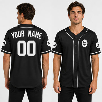 Personalized Detroit Baseball Jersey – Black Alternate Style, Custom Name & Number for Kids & Adults-1