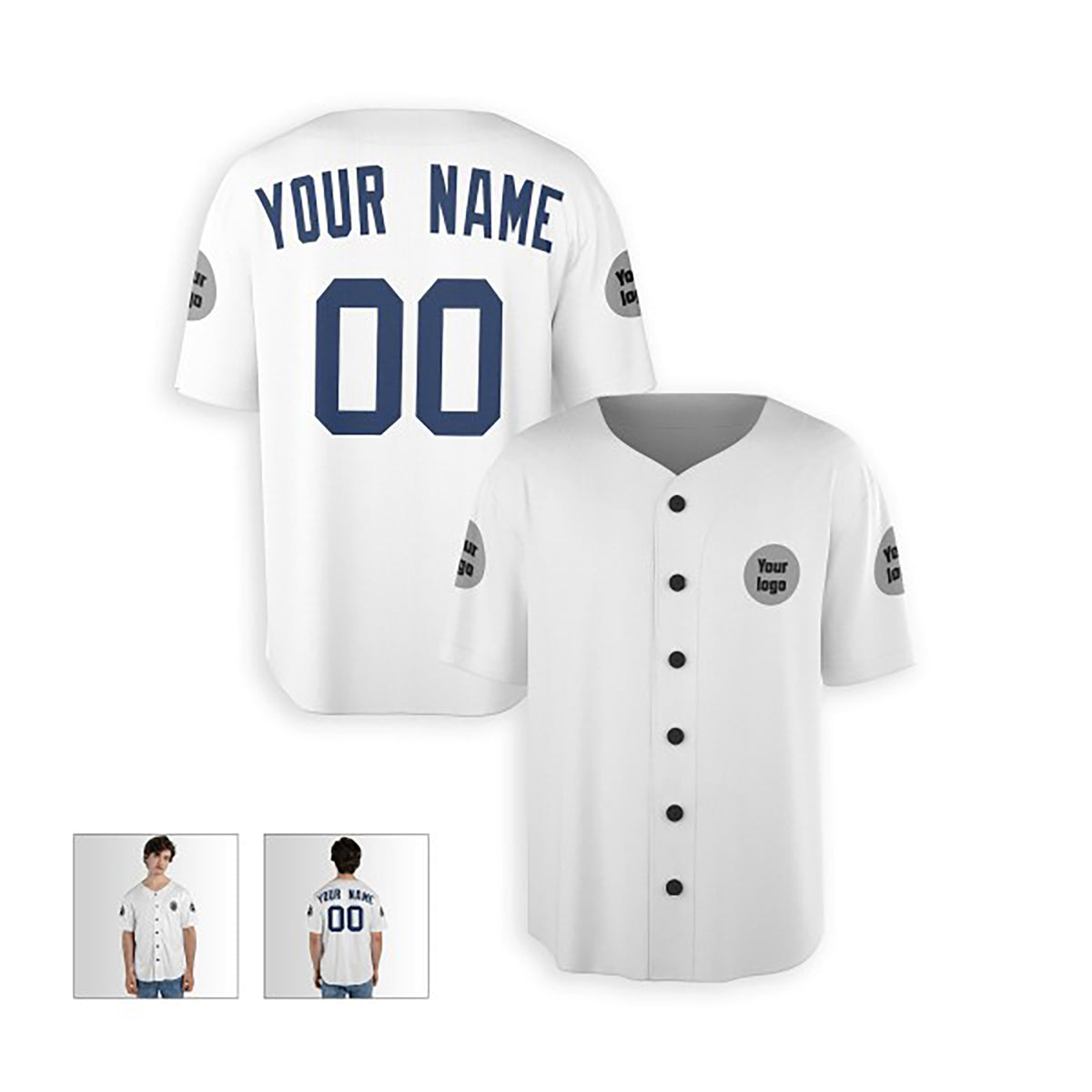 Personalized Detroit Baseball Jersey – White Fan-Inspired Style, Custom Name & Number for Kids & Adults-3