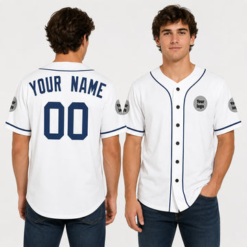 Personalized Detroit Baseball Jersey – White Fan-Inspired Style, Custom Name & Number for Kids & Adults-1