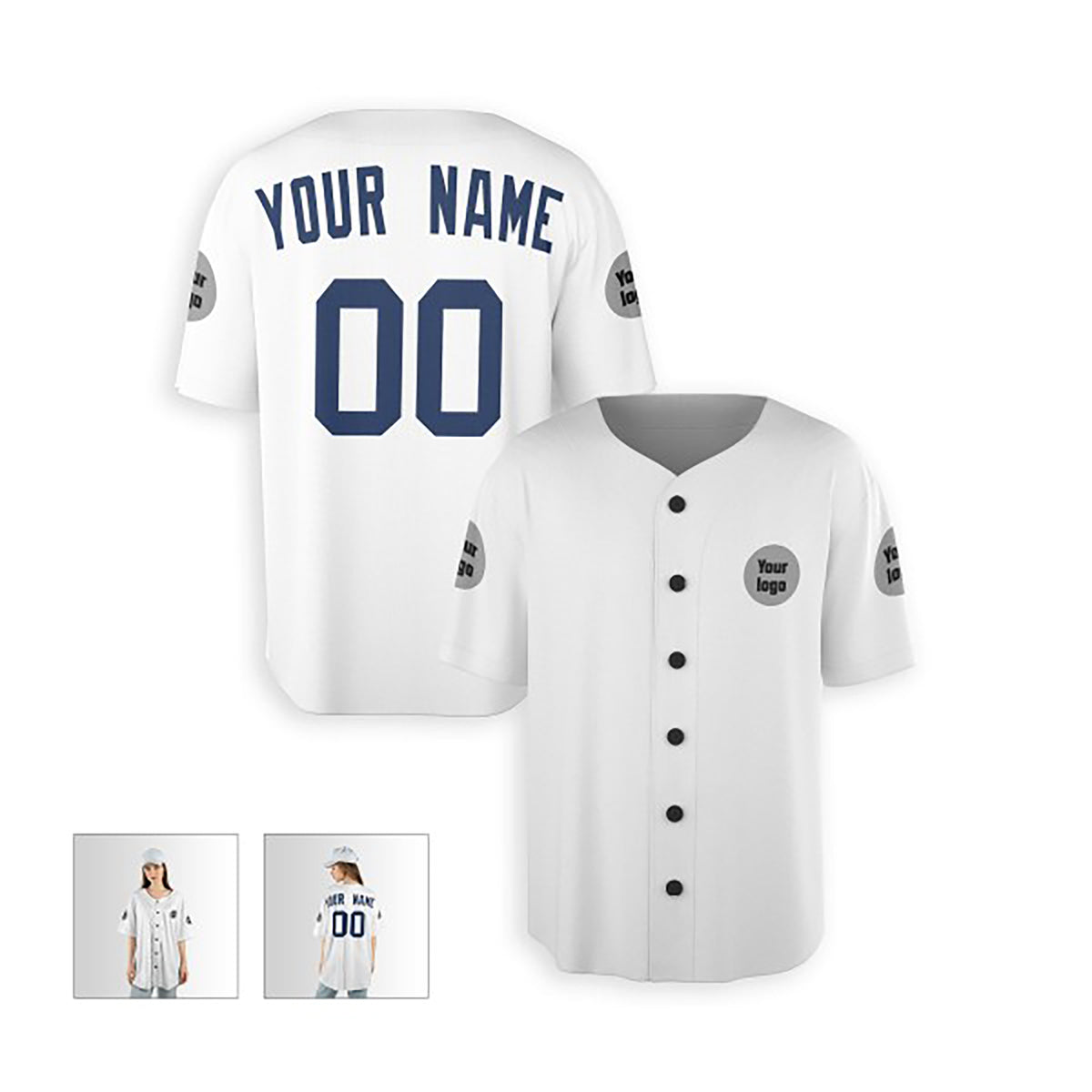 Personalized Detroit Baseball Jersey – White Fan-Inspired Style, Custom Name & Number for Kids & Adults-5