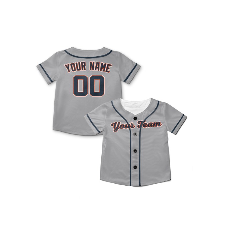Personalized Detroit Gray Baseball Jersey – Custom Name & Number, Kids & Adults-8