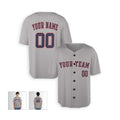 Personalized Houston Gray Baseball Jersey – Custom Name & Number, Kids & Adults-3