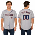 Personalized Houston Gray Baseball Jersey – Custom Name & Number, Kids & Adults-1