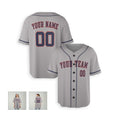 Personalized Houston Gray Baseball Jersey – Custom Name & Number, Kids & Adults-6