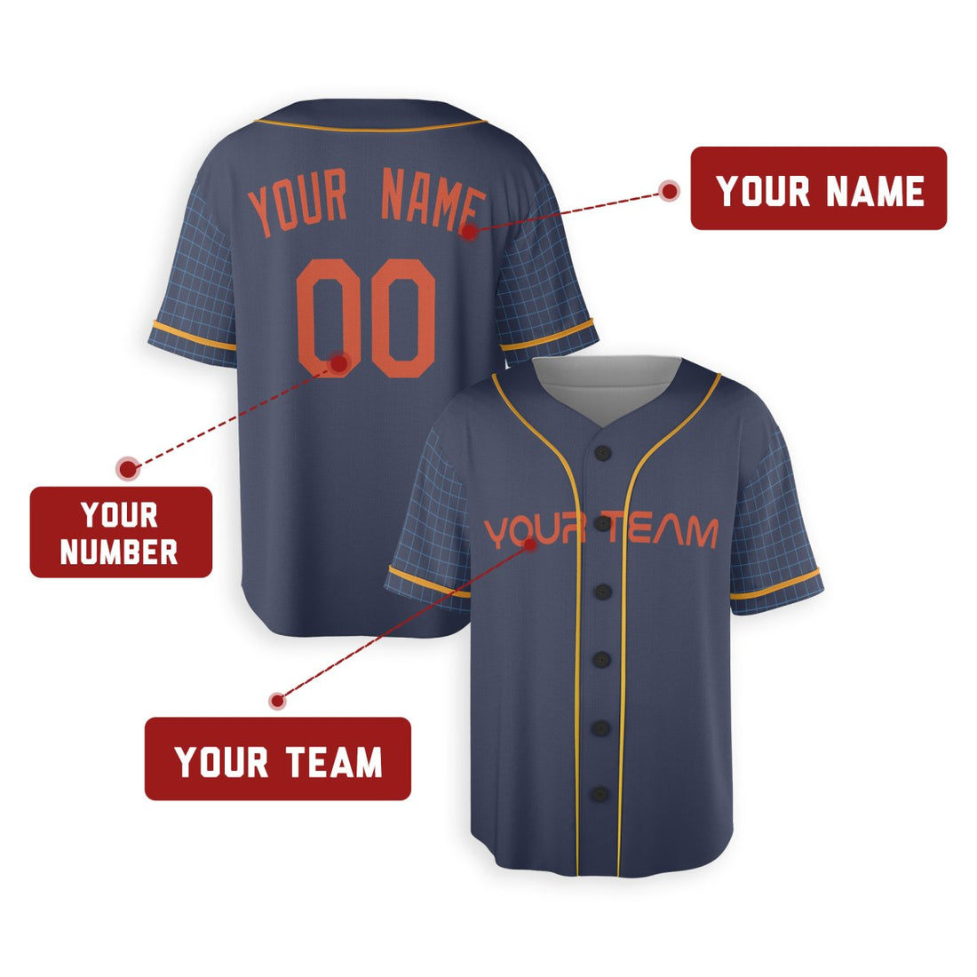 Personalized Houston Navy City Baseball Jersey – Custom Name & Number-1