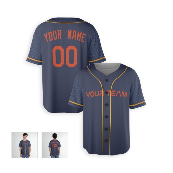 Personalized Houston Navy City Baseball Jersey – Custom Name & Number-4