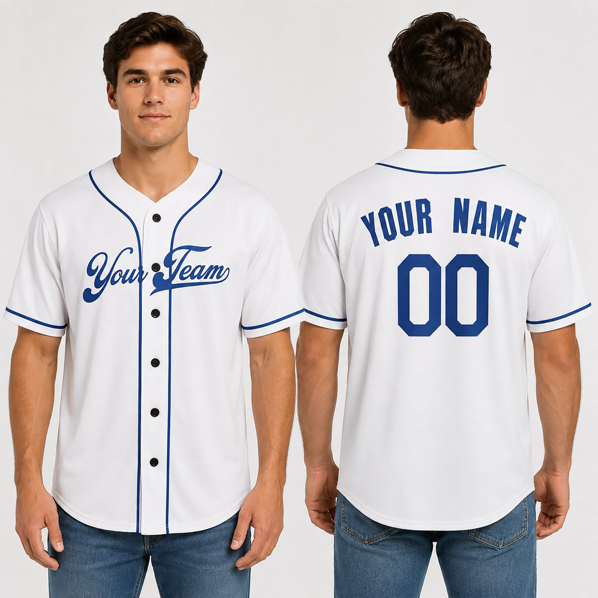 Personalized Kansas City Baseball Jersey – White Fan-Inspired Style, Custom Name & Number for Kids & Adults-1