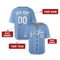 Personalized Kansas City Light Blue Baseball Jersey – Custom Name & Number-2