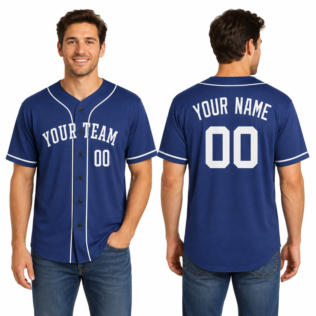 Personalized Kansas City Royal Blue Baseball Jersey – Custom Name & Number-1