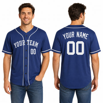 Personalized Kansas City Royal Blue Baseball Jersey – Custom Name & Number-1