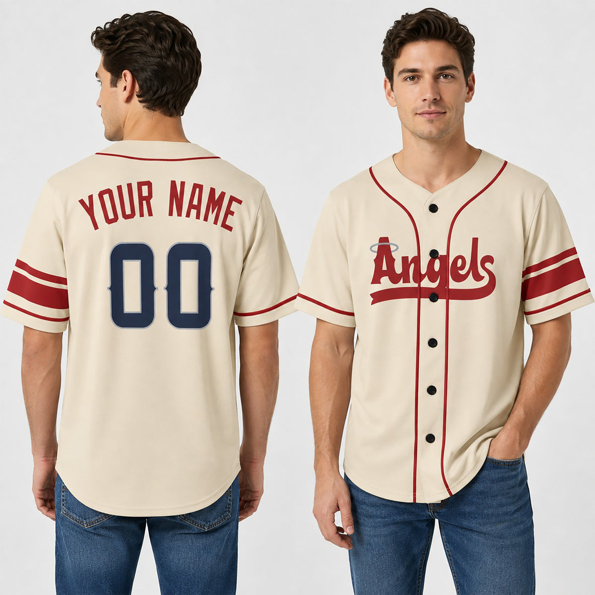 Personalized Los Angeles Baseball Jersey – Cream City-Inspired Style, Custom Name & Number for Kids & Adults-1