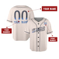Personalized Los Angeles Baseball Jersey – Cream City Style, Custom Name & Number for Kids & Adults-2