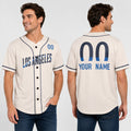 Personalized Los Angeles Baseball Jersey – Cream City Style, Custom Name & Number for Kids & Adults-1