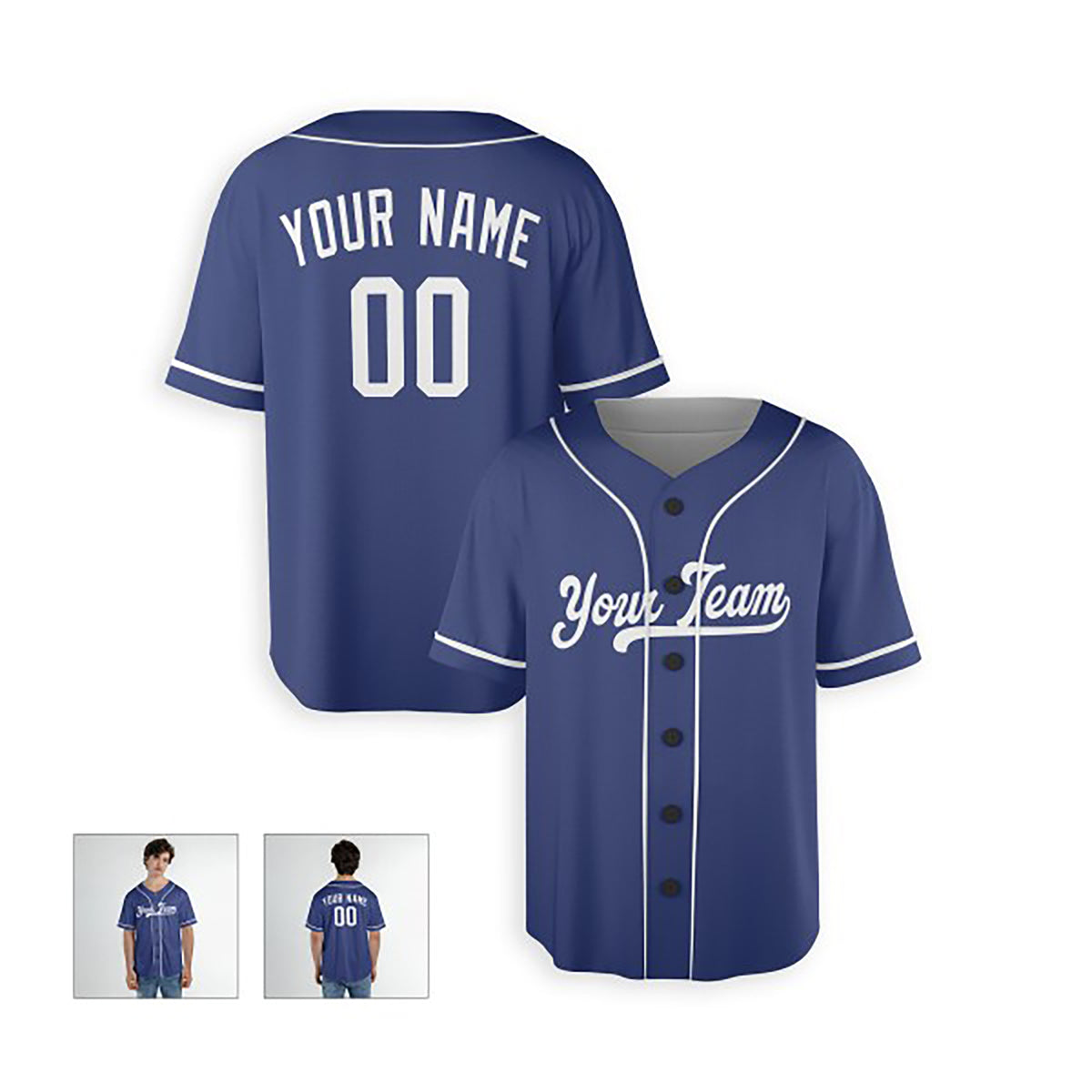 Personalized Los Angeles Baseball Jersey – Royal City-Inspired Style, Custom Name & Number for Kids & Adults-4
