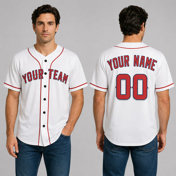 Personalized Los Angeles Baseball Jersey – White Classic Style, Custom Name & Number for Kids & Adults-1