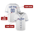 Personalized Los Angeles Baseball Jersey – White Home-Inspired Style, Custom Name & Number for Kids & Adults-2