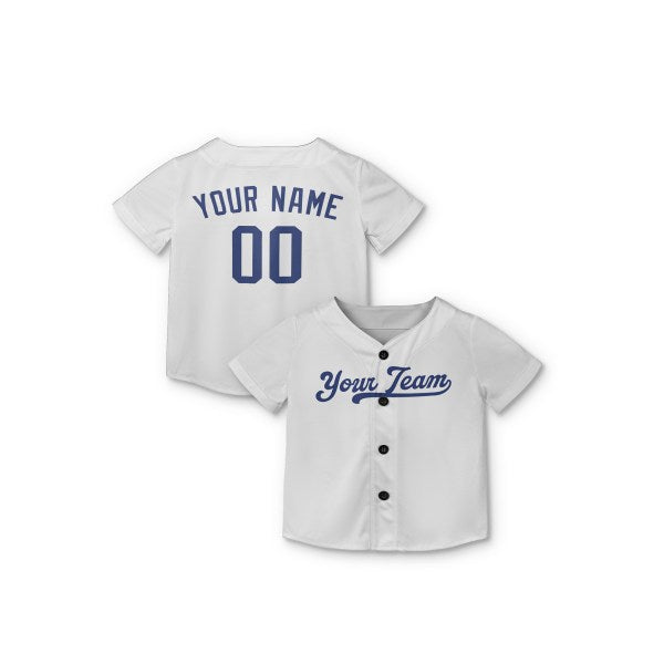 Personalized Los Angeles Baseball Jersey – White Home-Inspired Style, Custom Name & Number for Kids & Adults-7