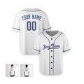 Personalized Los Angeles Baseball Jersey – White Home-Inspired Style, Custom Name & Number for Kids & Adults-4