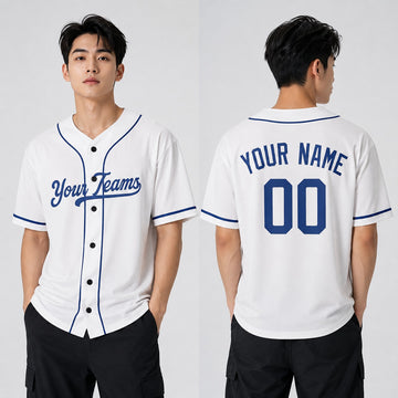 Personalized Los Angeles Baseball Jersey – White Home-Inspired Style, Custom Name & Number for Kids & Adults-1