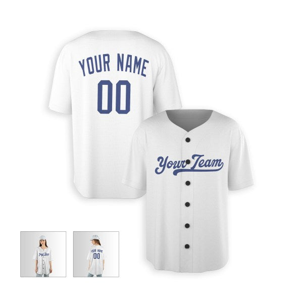 Personalized Los Angeles Baseball Jersey – White Home-Inspired Style, Custom Name & Number for Kids & Adults-5