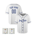 Personalized Los Angeles Baseball Jersey – White Home-Inspired Style, Custom Name & Number for Kids & Adults-6