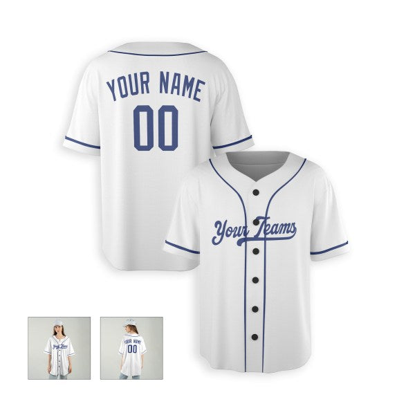Personalized Los Angeles Baseball Jersey – White Home-Inspired Style, Custom Name & Number for Kids & Adults-6