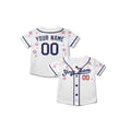 Personalized Los Angeles Baseball Jersey – White Floral Style, Custom Name & Number for Kids & Adults-7