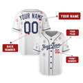 Personalized Los Angeles Baseball Jersey – White Floral Style, Custom Name & Number for Kids & Adults-8