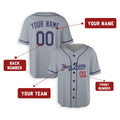 Personalized Los Angeles Gray Baseball Jersey – Custom Name & Number-2