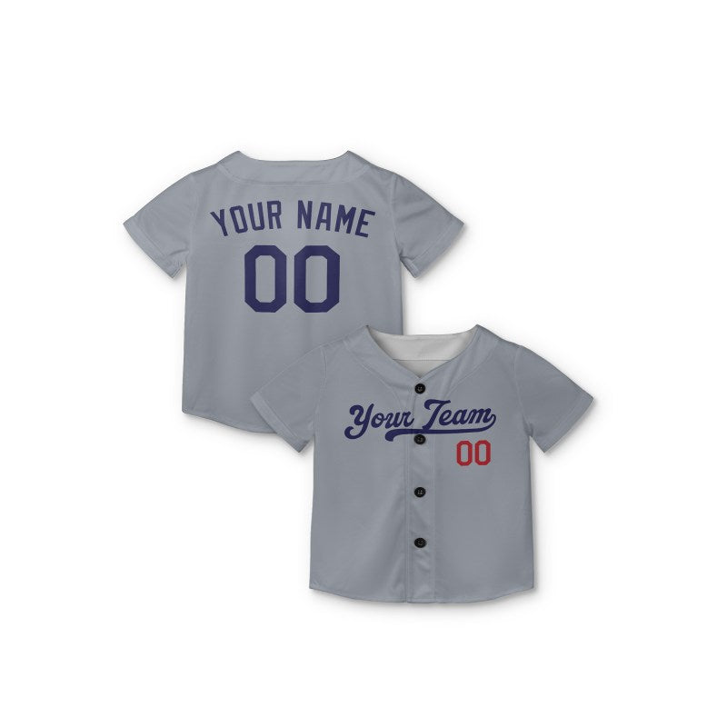 Personalized Los Angeles Gray Baseball Jersey – Custom Name & Number-7