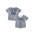 Personalized Los Angeles Gray Baseball Jersey – Custom Name & Number-8