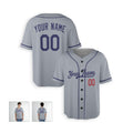 Personalized Los Angeles Gray Baseball Jersey – Custom Name & Number-4