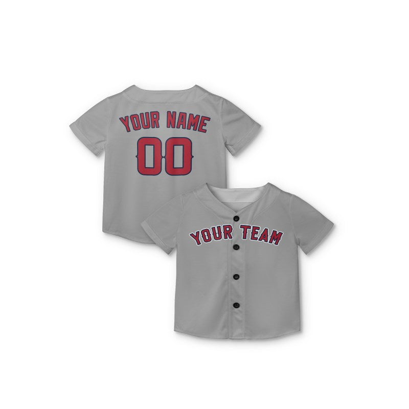 Personalized Los Angeles Gray Baseball Jersey – Custom Name & Number, Kids & Adults-7