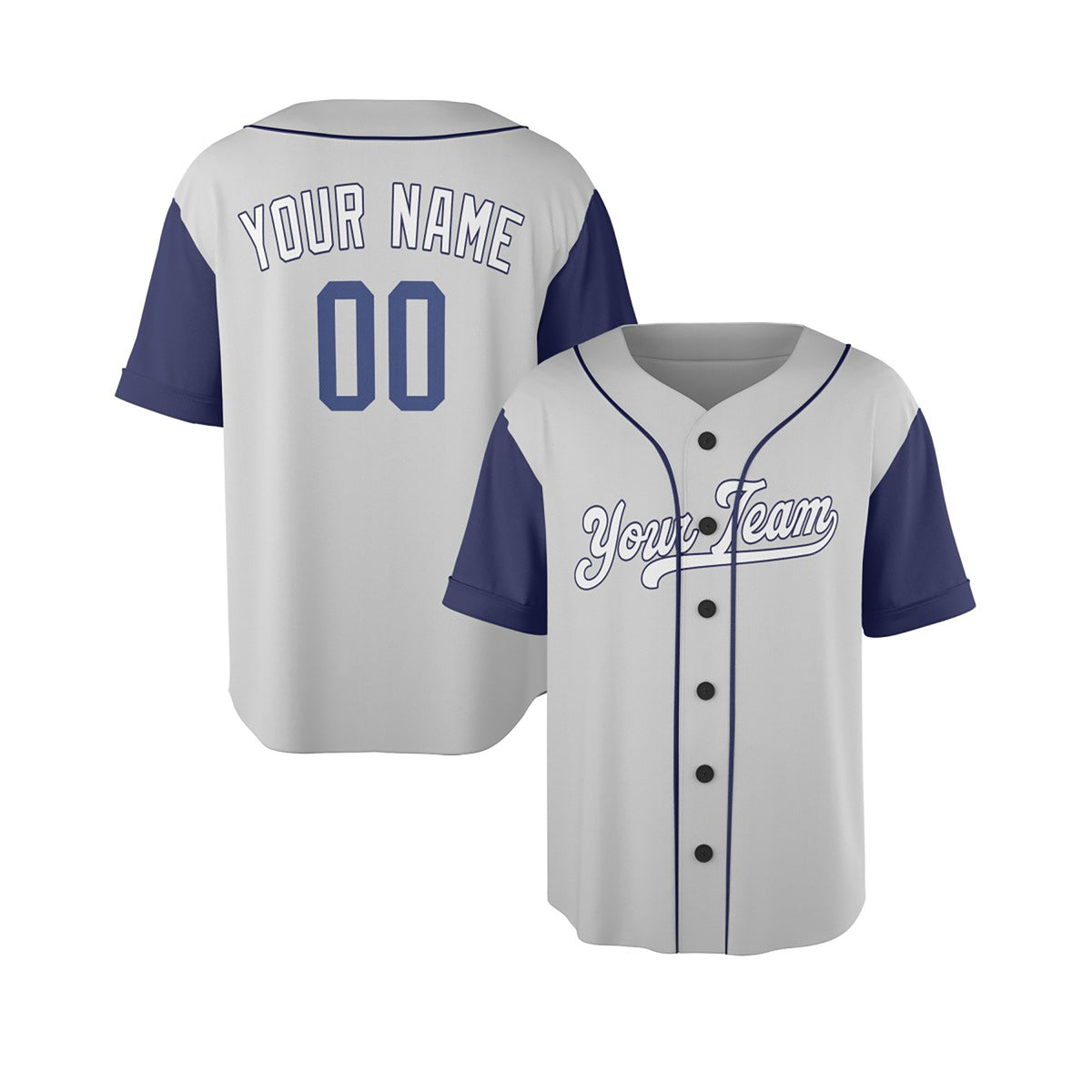 Personalized Los Angeles Gray Baseball Jersey – Custom Name & Number, Kids & Adults-4