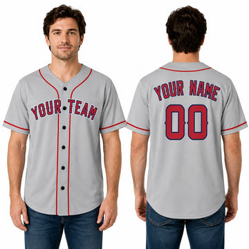 Personalized Los Angeles Gray Baseball Jersey – Custom Name & Number, Kids & Adults-1