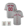 Personalized Los Angeles Gray Baseball Jersey – Custom Name & Number, Kids & Adults-6