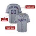 Personalized Los Angeles Gray Pinstripe Baseball Jersey – Custom Name & Number-2