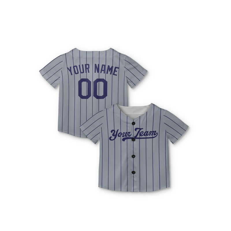 Personalized Los Angeles Gray Pinstripe Baseball Jersey – Custom Name & Number-7