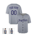 Personalized Los Angeles Gray Pinstripe Baseball Jersey – Custom Name & Number-6