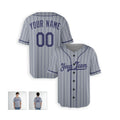 Personalized Los Angeles Gray Pinstripe Baseball Jersey – Custom Name & Number-3