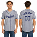 Personalized Los Angeles Gray Pinstripe Baseball Jersey – Custom Name & Number-1